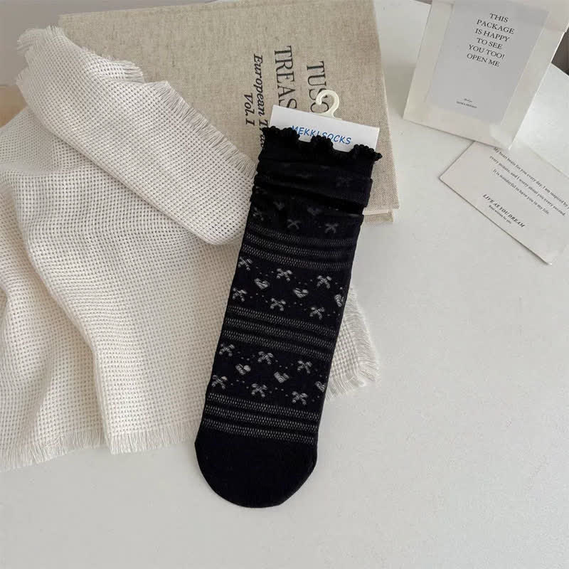 Weiche Jacquard-Viertelsocken (5 Paar) - Schwarz - EU35-41 (US2-7,5) - image 5
