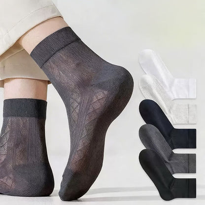 Knöchelsocken aus transparentem Netzgewebe (5 Paar) - image 0