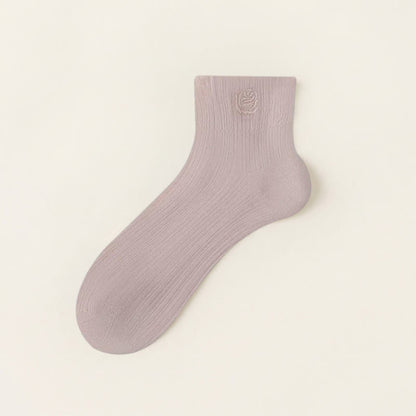 Transparente, mit Rosen bestickte Knöchelsocken (5 Paar) - Lila - EU35-39 (US2-6) - image 8