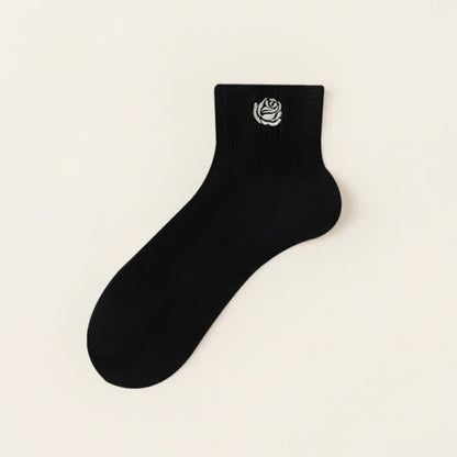 Transparente, mit Rosen bestickte Knöchelsocken (5 Paar) - Schwarz - EU35-39 (US2-6) - image 7