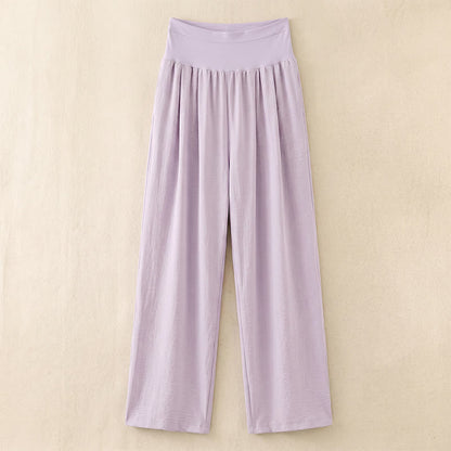 High Waist Draped Wide Leg Pants - Purple - XL - image 3