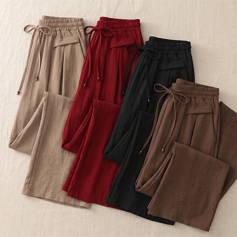 Bequeme, dehnbare Freizeithose mit weitem Bein - image 10
