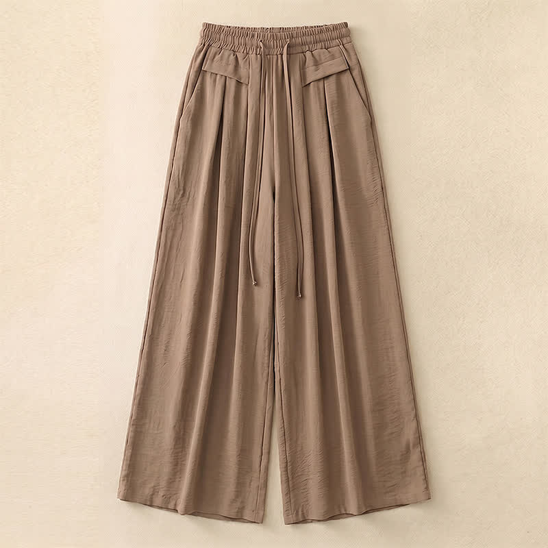 Bequeme, dehnbare Freizeithose mit weitem Bein - Khaki - 5XL - image 0