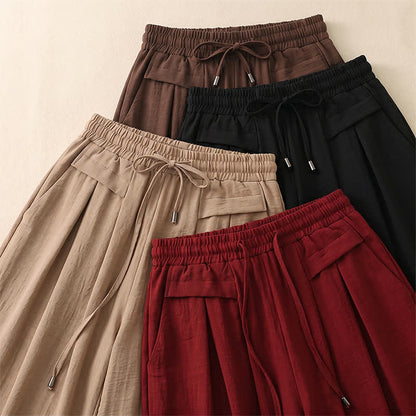 Bequeme, dehnbare Freizeithose mit weitem Bein - image 11