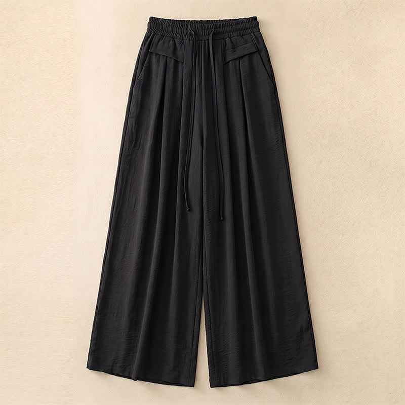 Bequeme, dehnbare Freizeithose mit weitem Bein - Black - 5XL - image 2