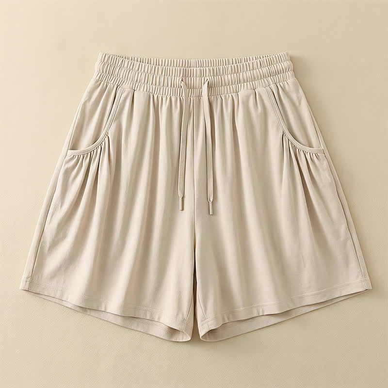 Lässige Lounge-Shorts mit Kordelzug - Khaki - 4XL - image 6
