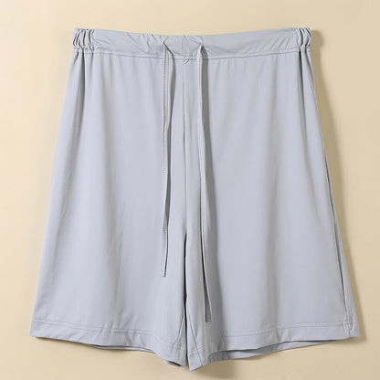 Lounge-Shorts aus Eisseide mit Kordelzug - Grey - 2XL - image 4