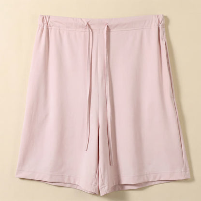 Lounge-Shorts aus Eisseide mit Kordelzug - Pink - 2XL - image 0