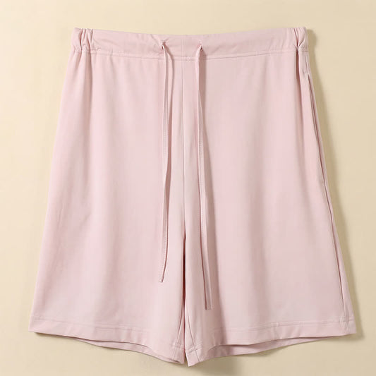 Lounge-Shorts aus Eisseide mit Kordelzug - Pink - 2XL - image 0