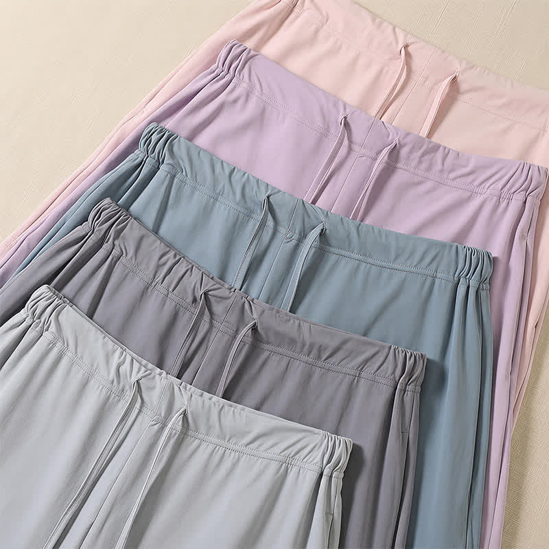 Lounge-Shorts aus Eisseide mit Kordelzug - image 6