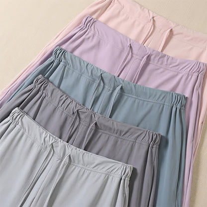 Lounge-Shorts aus Eisseide mit Kordelzug - image 6