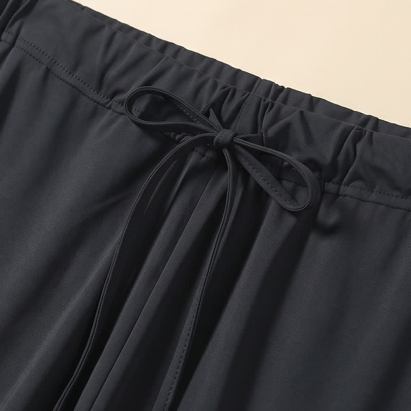Lounge-Shorts aus Eisseide mit Kordelzug - image 7