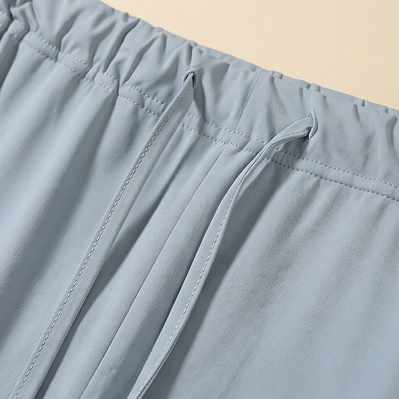 Lounge-Shorts aus Eisseide mit Kordelzug - image 29