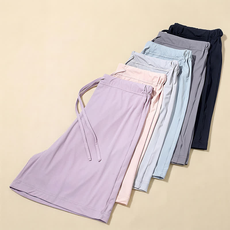 Lounge-Shorts aus Eisseide mit Kordelzug - image 14