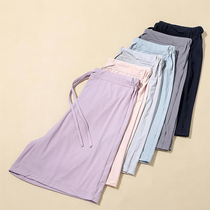 Lounge-Shorts aus Eisseide mit Kordelzug - image 14