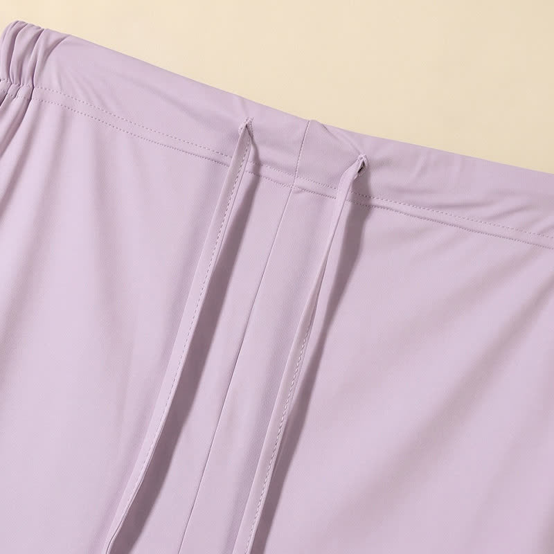Lounge-Shorts aus Eisseide mit Kordelzug - image 8