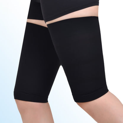 Nahtlose Oberschenkel-Kompressionsärmel gegen Scheuern - Schwarz - 2XL - image 0