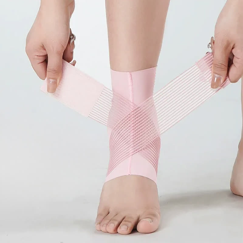 Atmungsaktive, gestrickte Stabilitäts-Kompressions-Knöchelbandage - Rosa - 2XL - image 0