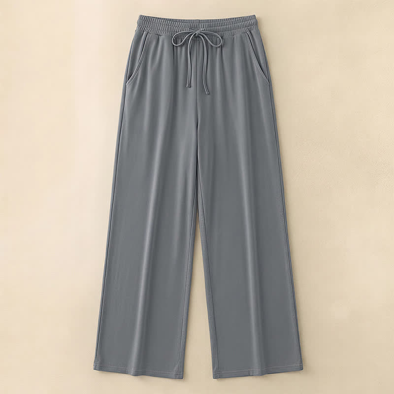 Heather Lounge Pants mit weitem Bein - Dark Grey - 5XL - image 4