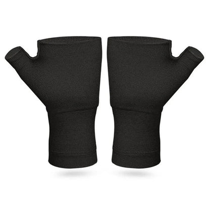 Handgelenkstulpen mit offenen Fingern - Schwarz - L - image 4