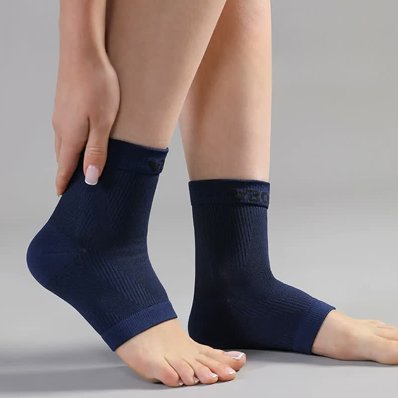 Offene Zehen-Kompressions-Knöchelbandage - Blau - XL - image 0