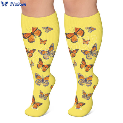 Plus Size Sweet Butterfly Kompressionsstrümpfe - image 6