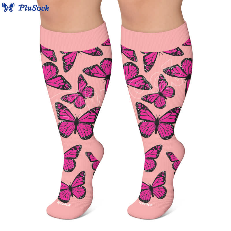 Plus Size Sweet Butterfly Kompressionsstrümpfe - image 7