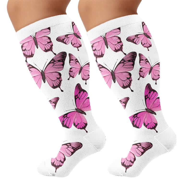 Plus Size Sweet Butterfly Kompressionsstrümpfe - image 8