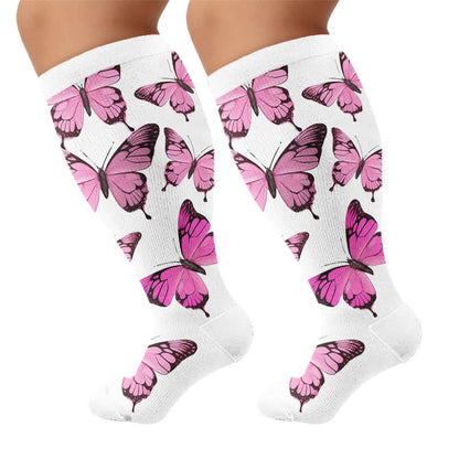 Plus Size Sweet Butterfly Kompressionsstrümpfe - image 8