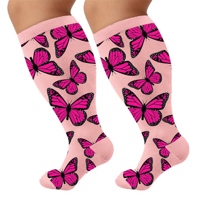 Plus Size Sweet Butterfly Kompressionsstrümpfe - image 10