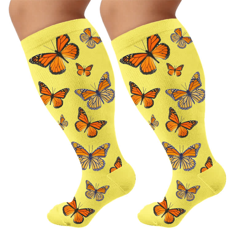 Plus Size Sweet Butterfly Kompressionsstrümpfe - image 9