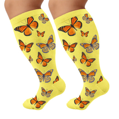 Plus Size Sweet Butterfly Kompressionsstrümpfe - image 9