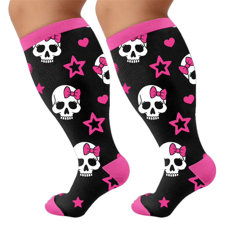Kawaii-Totenkopf-Kompressionsstrümpfe in Übergröße - image 10