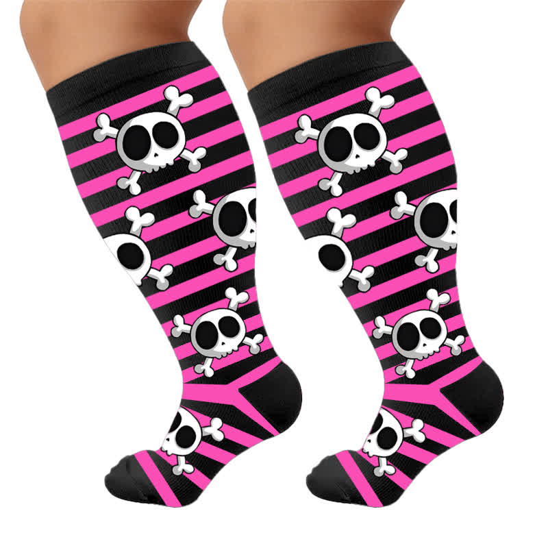 Kawaii-Totenkopf-Kompressionsstrümpfe in Übergröße - image 9