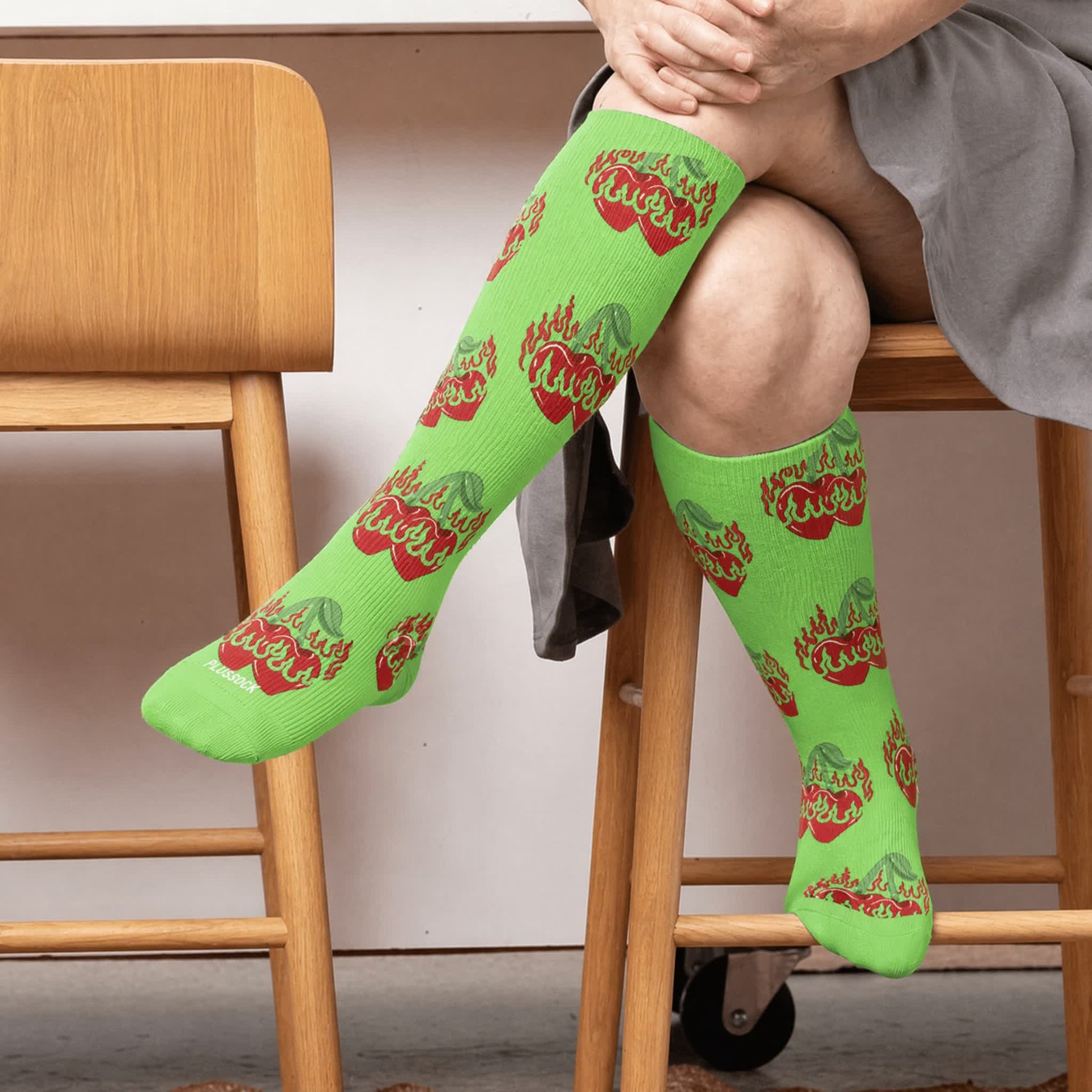 Kompressionsstrümpfe für tropfende Lippen in Übergröße - Grün (1 Paar) - 4XL - image 2
