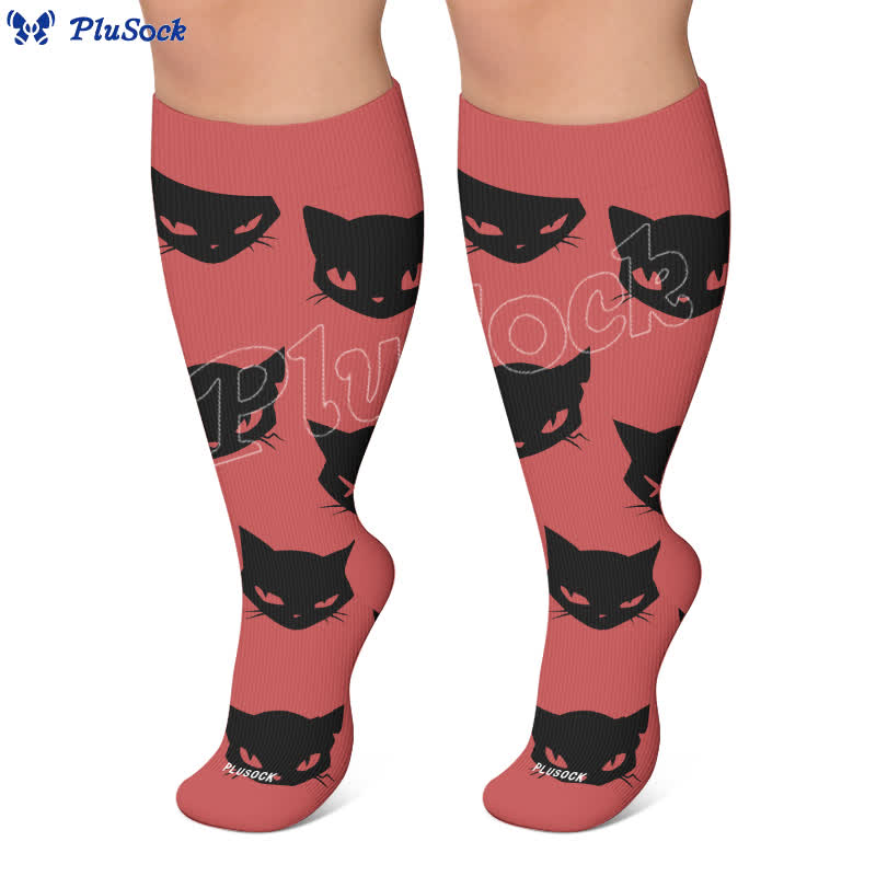 Gothic-Katzen-Kompressionsstrümpfe in Übergröße - image 5