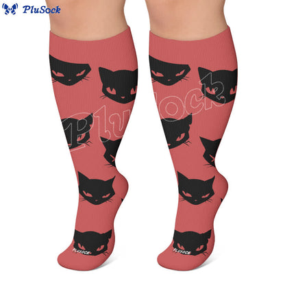Gothic-Katzen-Kompressionsstrümpfe in Übergröße - image 5