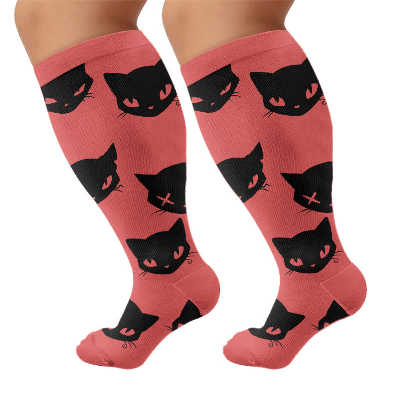 Gothic-Katzen-Kompressionsstrümpfe in Übergröße - image 8
