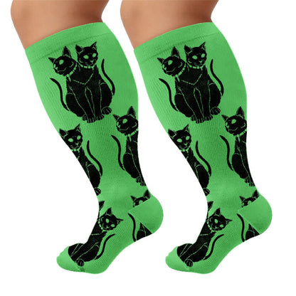 Gothic-Katzen-Kompressionsstrümpfe in Übergröße - image 10
