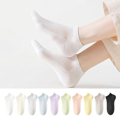 Atmungsaktive Mesh-Knöchelsocken (10 Paar) - Mehrfarbig - EU35-42 (US2-8,5) - image 0