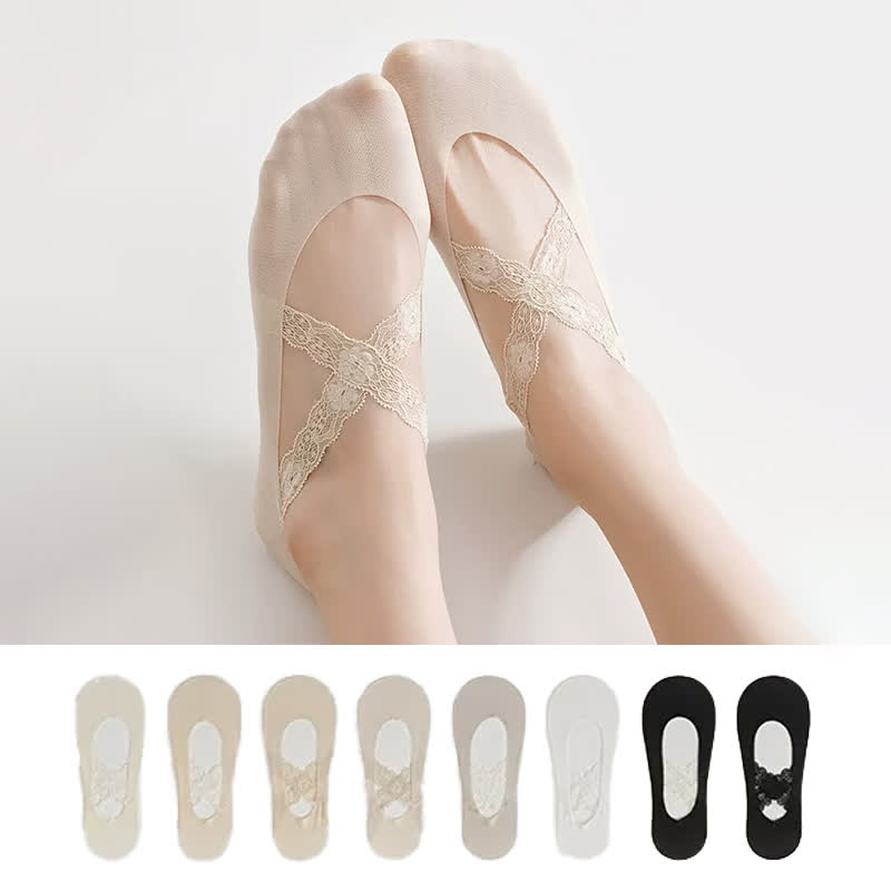 Spitze, atmungsaktive, unsichtbare Socken (3 Paar) - image 0