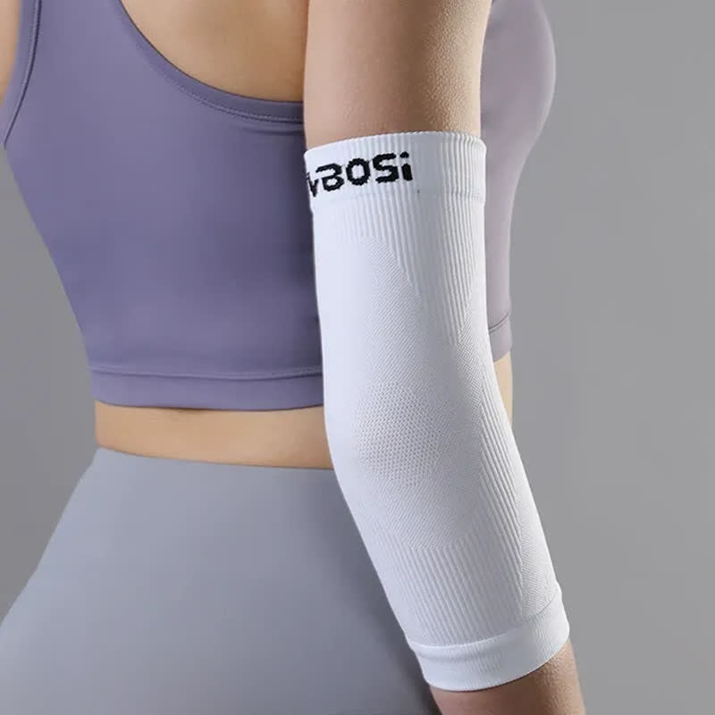 Atmungsaktive Sport-Arm- und Ellbogenstulpen - Weiß - XL - image 3