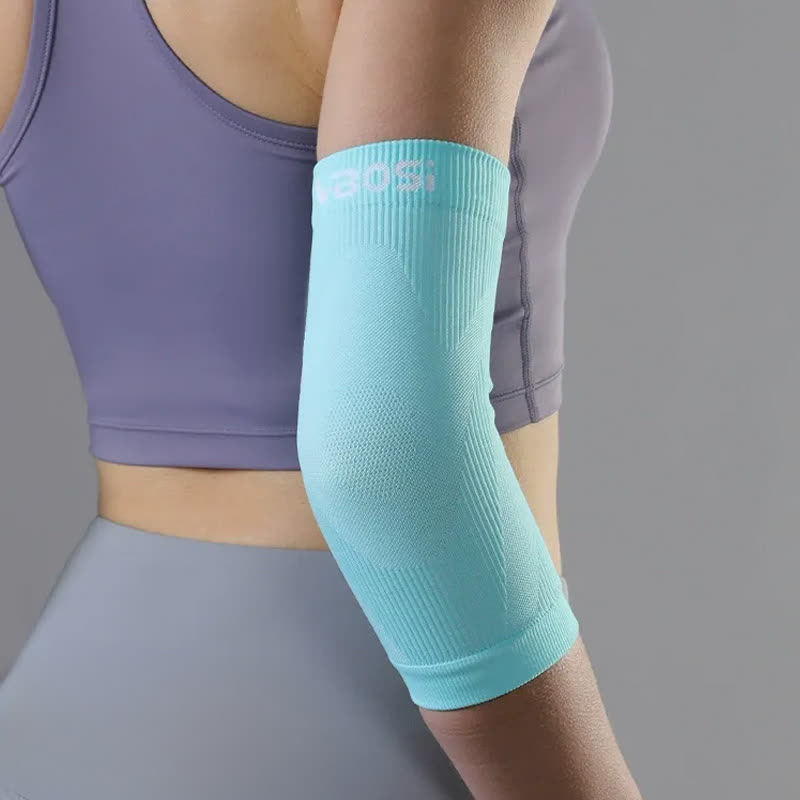 Atmungsaktive Sport-Arm- und Ellbogenstulpen - Hellblau - XL - image 4