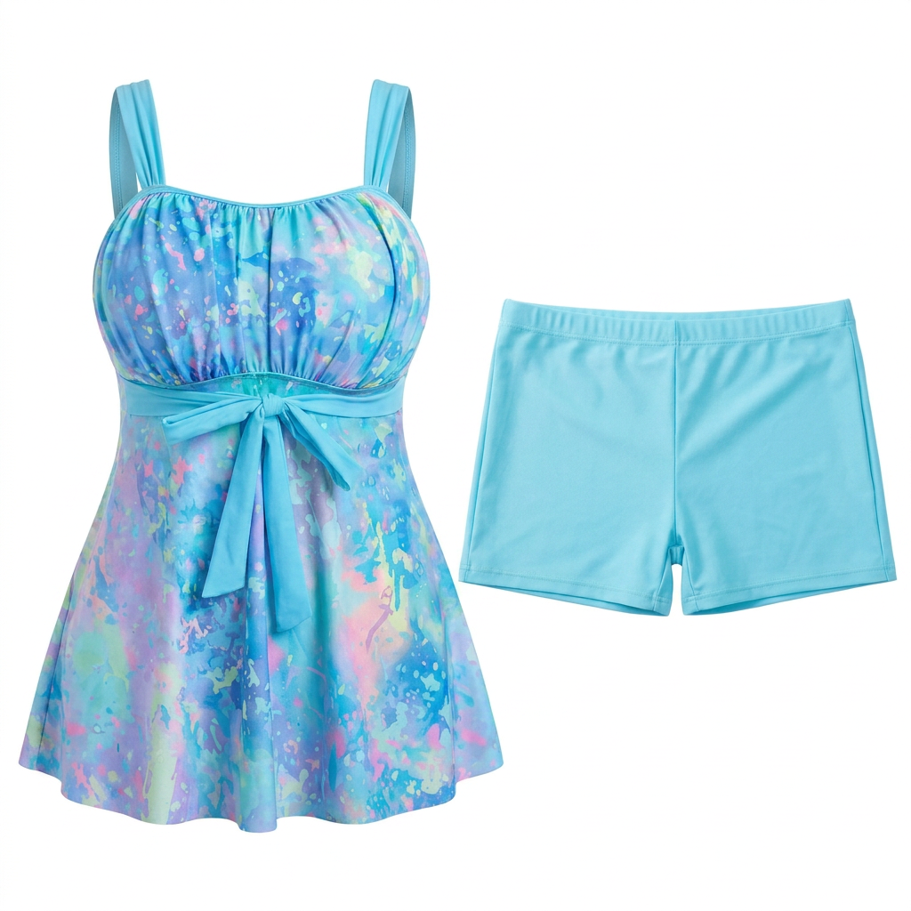 Zweiteiliges Badekleid im Batik-Look - image 6