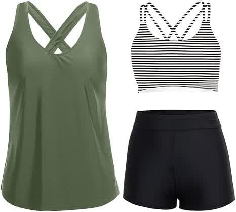 Sport Tankini Dreiteiliges Tankini-Set - image 15