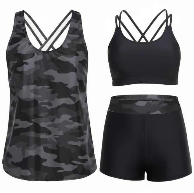 Sport Tankini Dreiteiler Badeanzüge - image 17