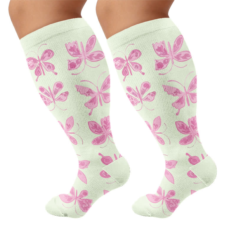 Kompressionsstrümpfe mit Print in Übergröße - Grün (1 Paar) - 4XL - image 8