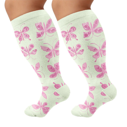 Kompressionsstrümpfe mit Print in Übergröße - Grün (1 Paar) - 4XL - image 8