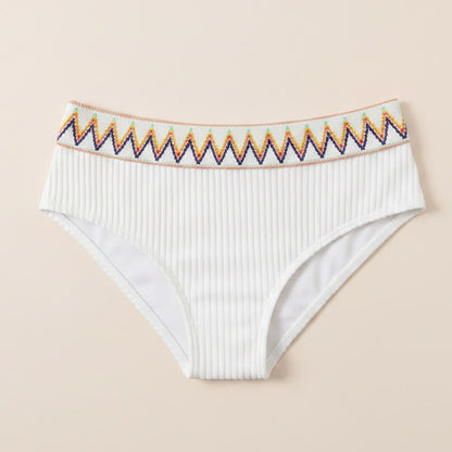 Bikini-Set mit hohem Bund und Rippstrick für kurvige Frauen - image 9