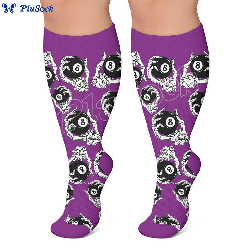 Kompressionsstrümpfe mit Totenkopfmotiv in Übergröße - image 5